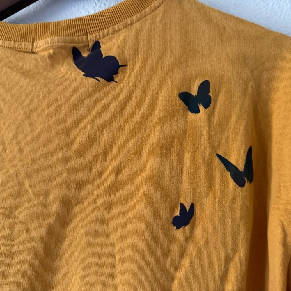 Y2K Neverules Butterfly Graphic T Shirt Black Medium Streetwear Emo - Picture 6 of 12